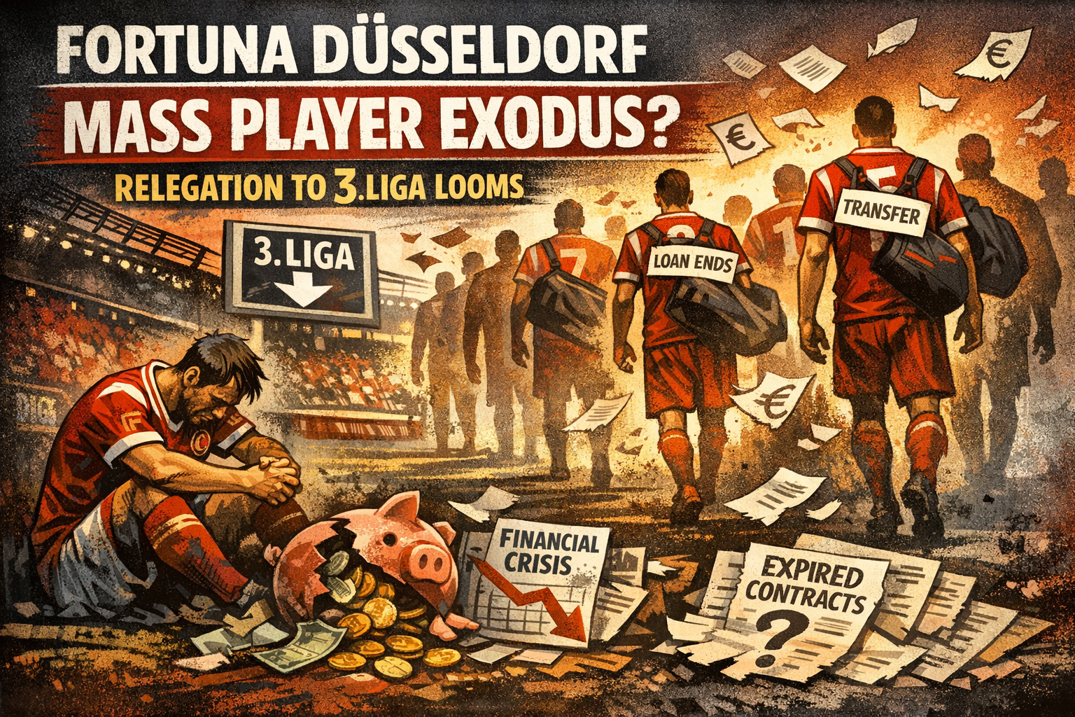 Fortuna Düsseldorf Risks Mass Player Exodus if Relegated to Third Tier